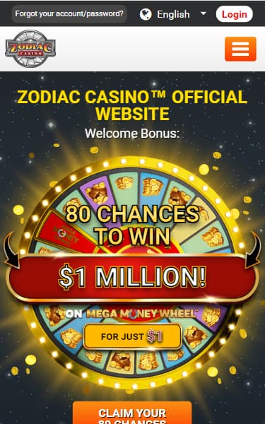 mobile version zodiac casino