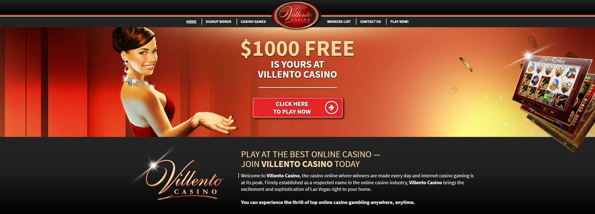 villento casino homepage