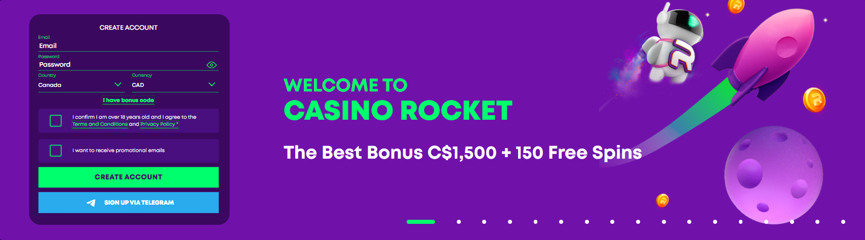 casino rocket no deposit