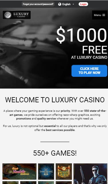 luxury casino mobile version