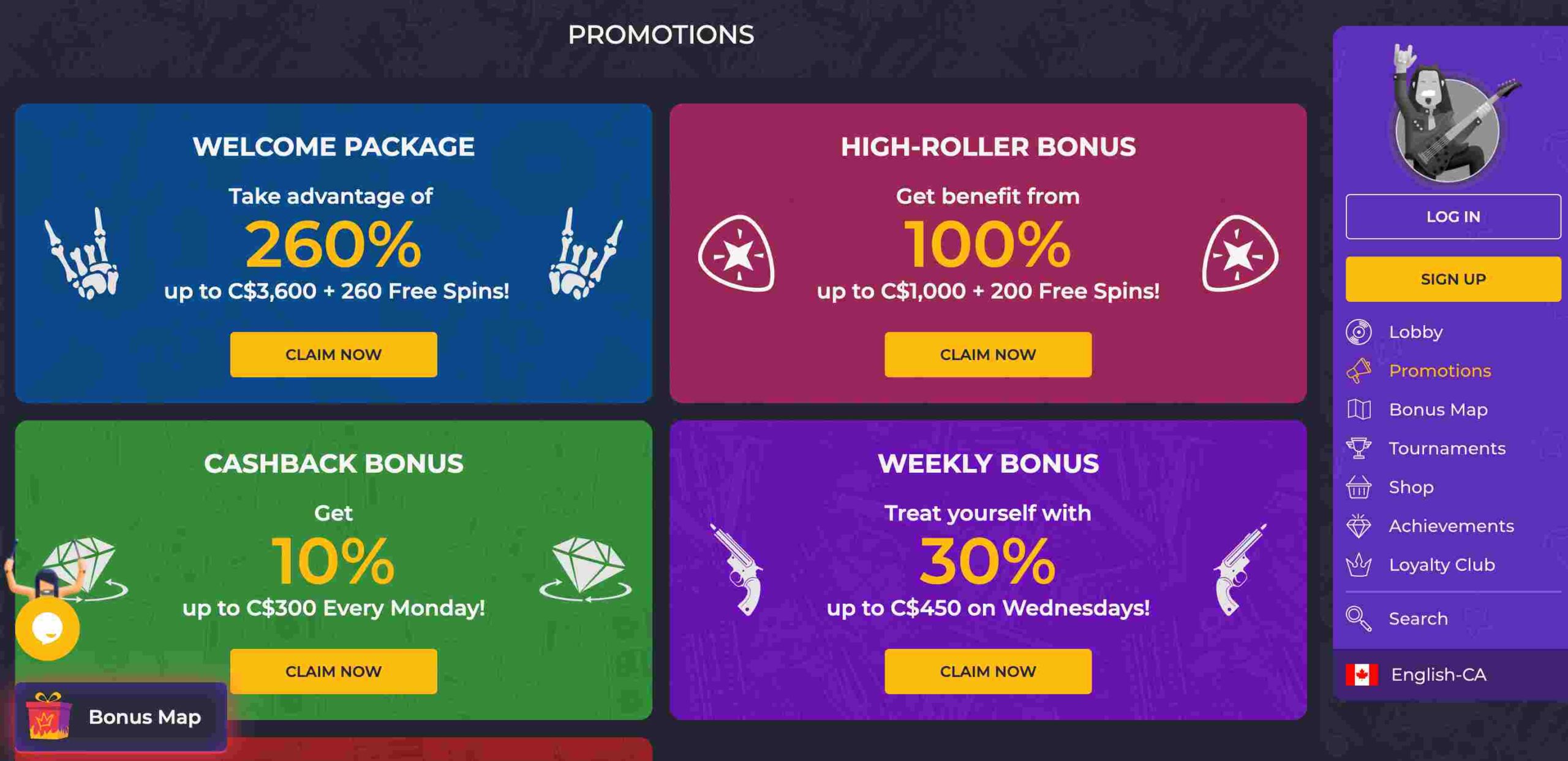 rolling slots bonus