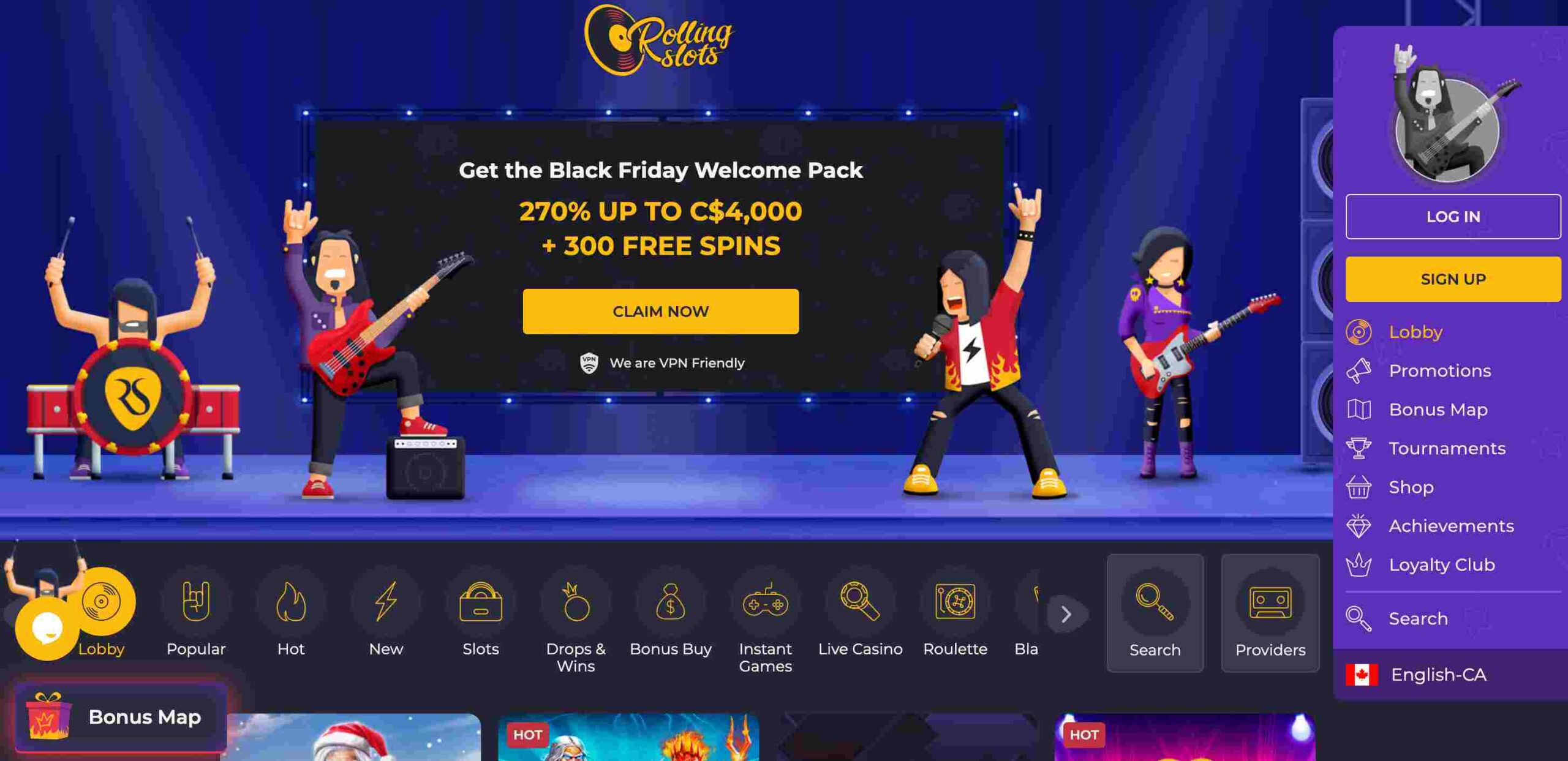 rolling slots homepage