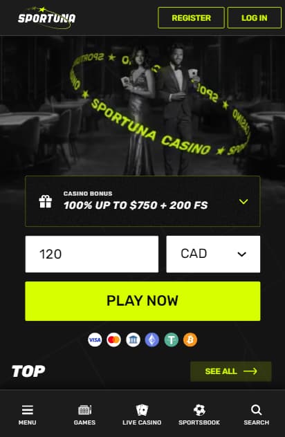 sportuna casino mobile version