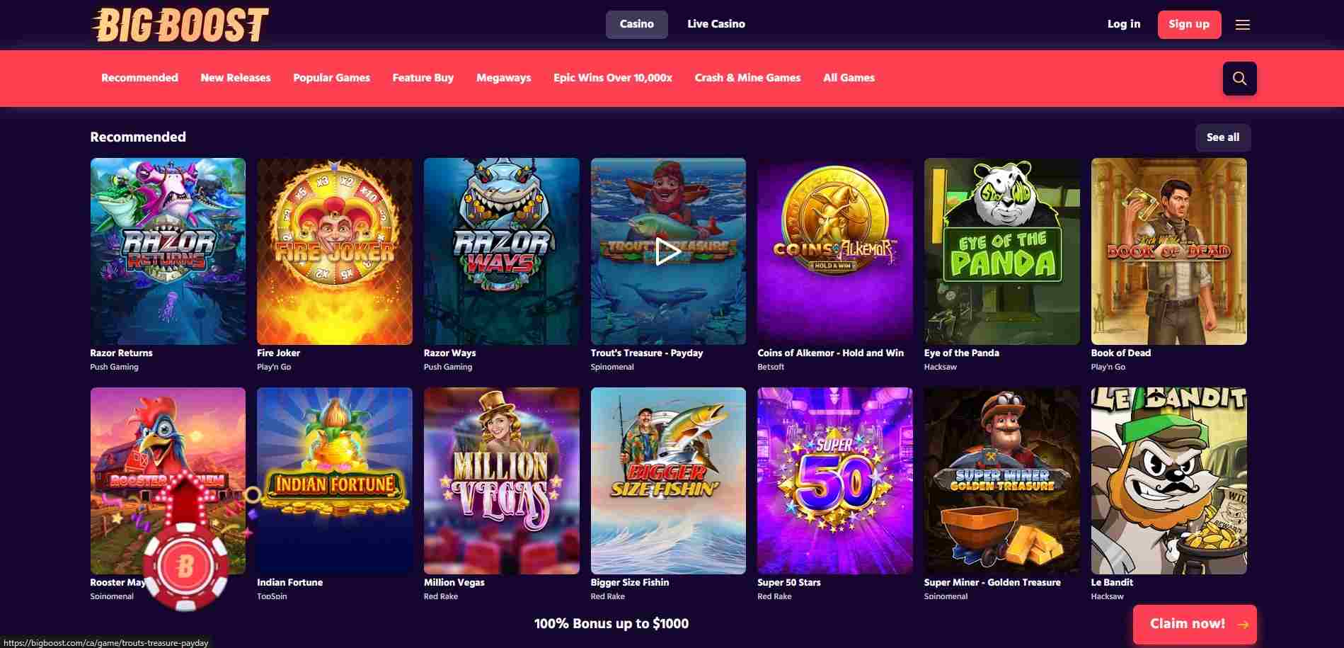 bigboost casino games