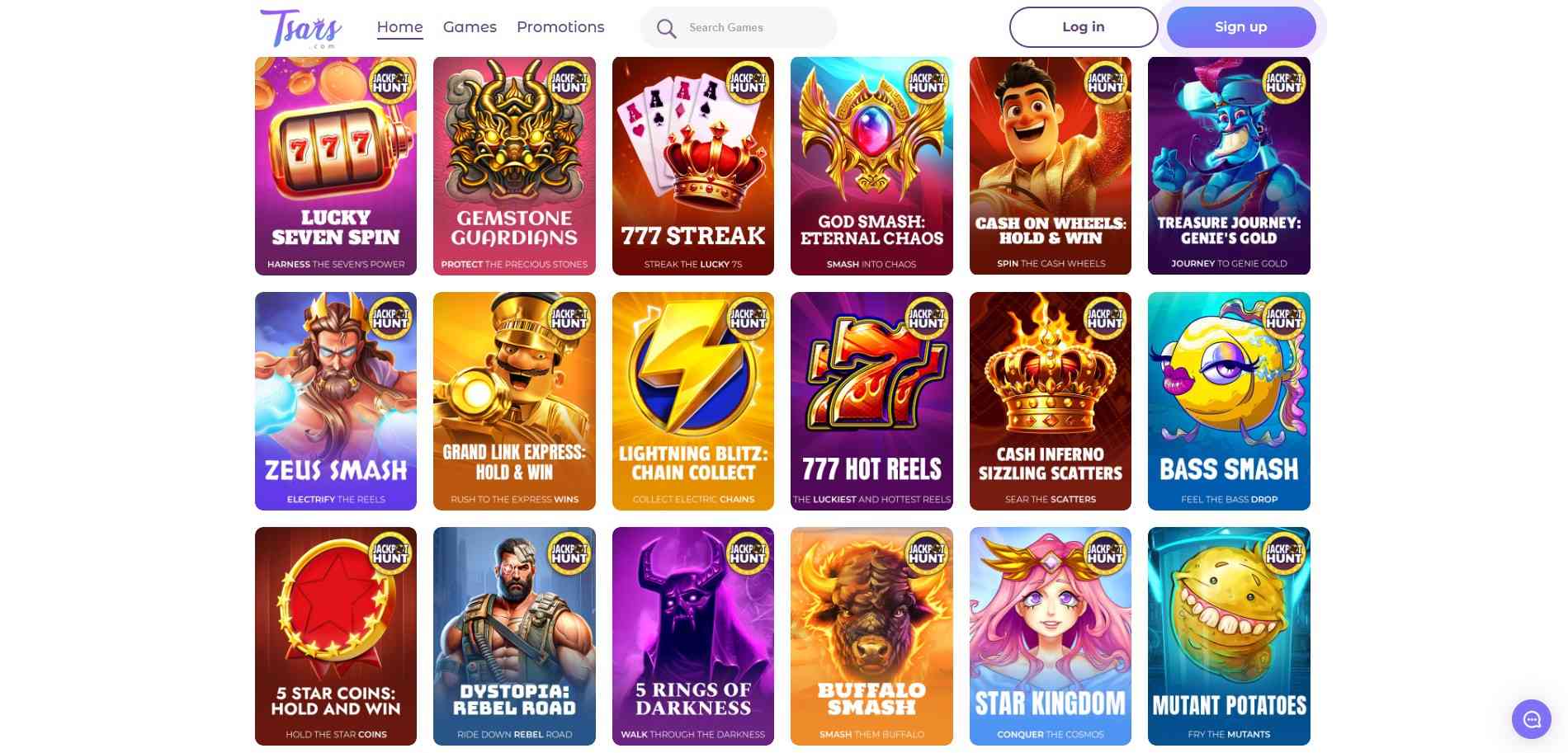 tsars casino jackpot games