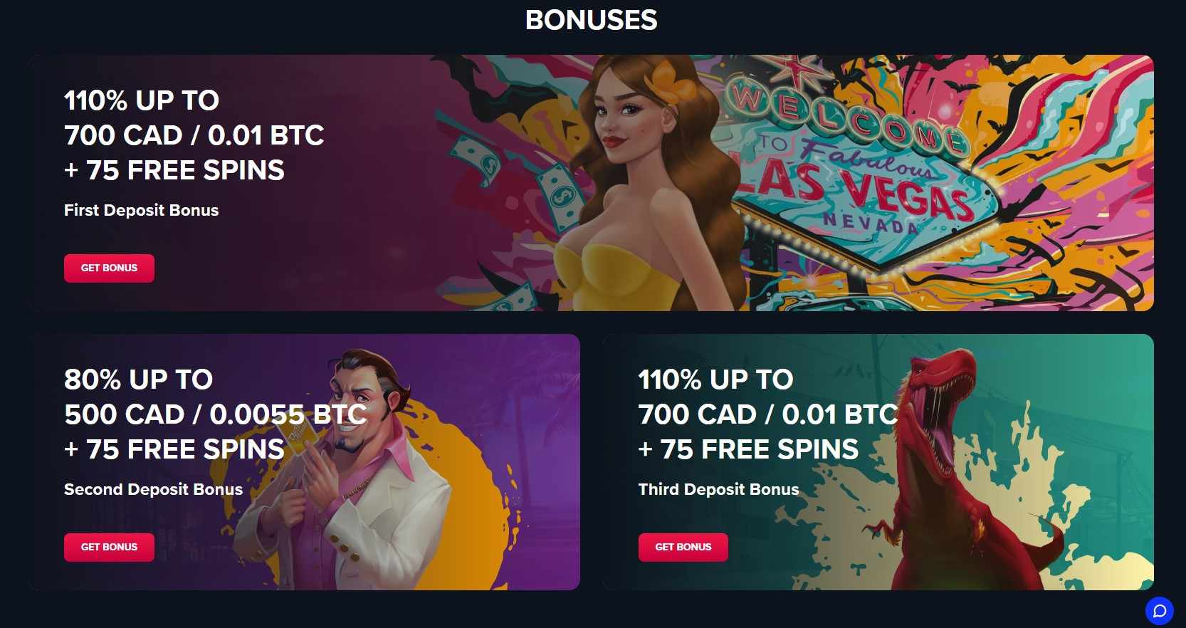 tripscasino bonuses