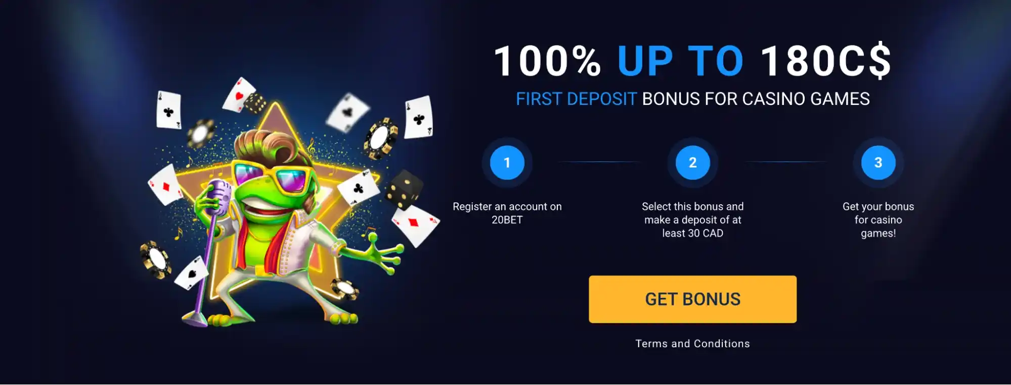 20bet welcome bonus
