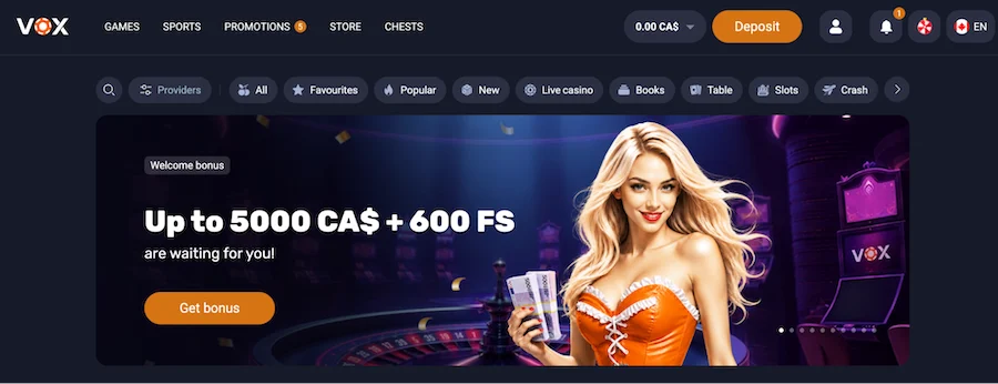vox casino canada