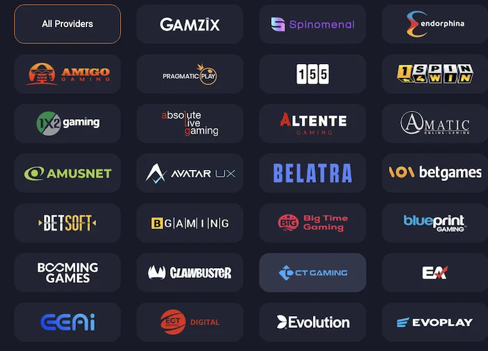 vox casino providers