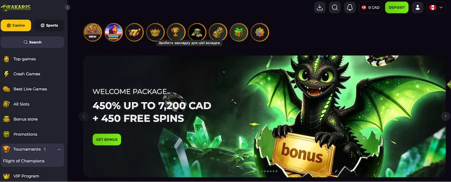 drakaris casino canada