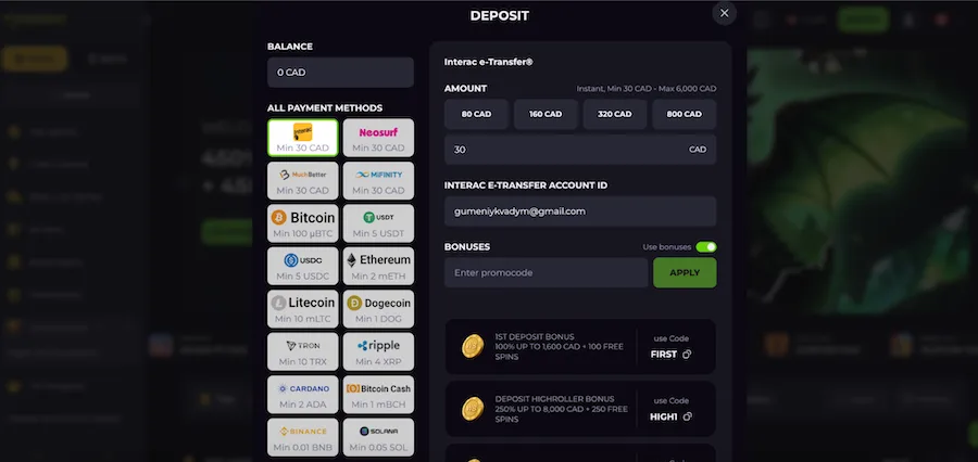 drakaris casino payments